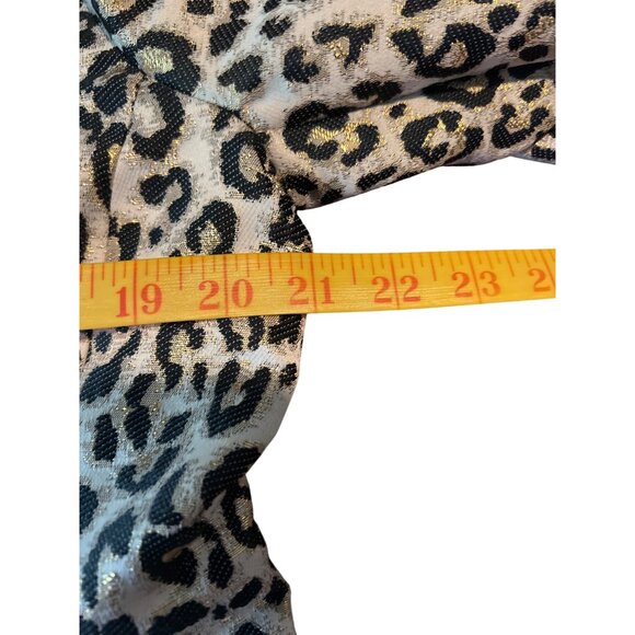 Chicos Animal Print Metallic Blazer Size M Jacket Coat Work Core - Picture 4 of 8